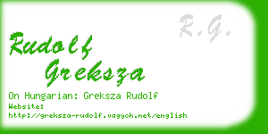 rudolf greksza business card